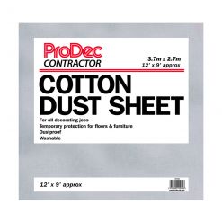 ProDec Contractor Cotton Twill Dust Sheet  12' × 9'