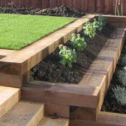 Railway Sleeper New Treated Green 2.4m