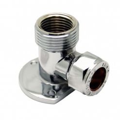 Shower Wallplate Elbow 15mm x 3/4"