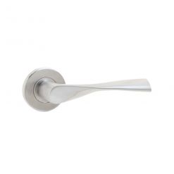 Vecta Door Handle on Rose Grade 304 Satin Stainless Steel