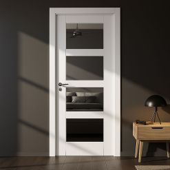 Shaker Internal White Primed 4 Lite Clear Glazed Door