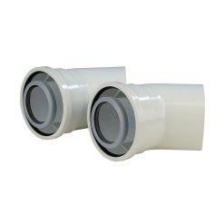 Worcester Bosch 45° Flue Bend Pair 60/100mm