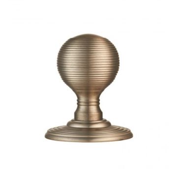 Delamain DK37CSN Reeded Door Knobs Satin Nickel
