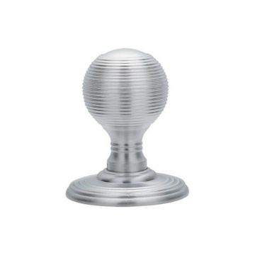 Delamain DK37CSC Reeded Door Knobs Satin Chrome