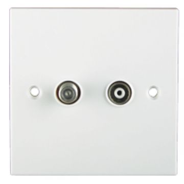 1 Gang TV & Satellite Outlet