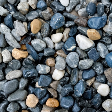 20mm Ocean Blue Pebbles Jumbo Bag