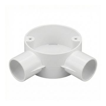 20mm White Conduit Angle Box