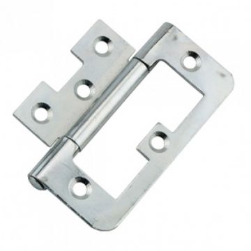 Steel Flush Hinge BZP 60mm