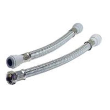 Braided Flexible Tap Connector 15mm x 1/2" x 500mm