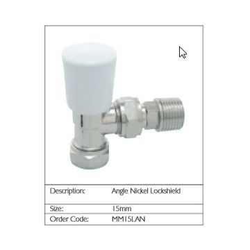 Myson Matchmate Angled Lockshield Valve 15mm