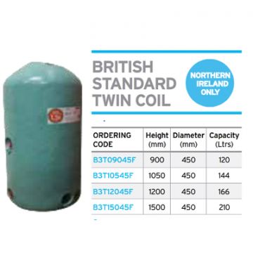 Albion Twin Coil Cylinder 900mm x 450mm
