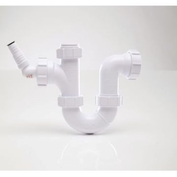 Polypipe PWM2 40-75mm Washing MachIne Half Trap Seal White