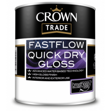 Crown Trade Fastflow Quick Dry Gloss White 2.5L