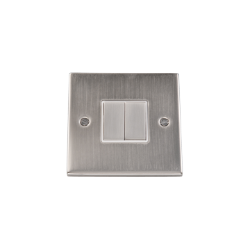1 Gang 2 Way Switch Satin Chrome