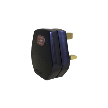 13amp Black Rubber Plug