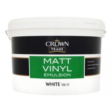 Crown Trade Matt Vinyl White 10L