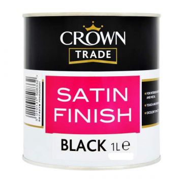 Crown Trade Satin Black 1L