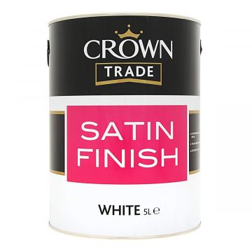Crown Trade Satin Brilliant White 5L