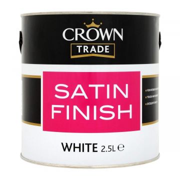 Crown Trade Satin Brilliant White 2.5L