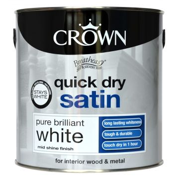 Crown Retail Quick Dry Stain Brilliant White 2.5L