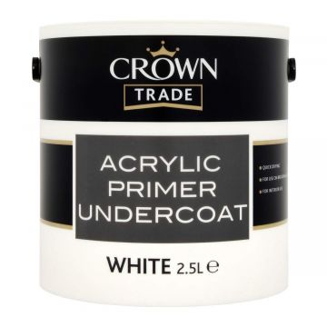 Crown Trade Acrylic Primer Undercoat White 2.5L