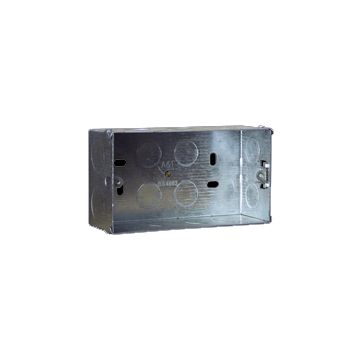 2 Gang Metal Socket Box 47mm