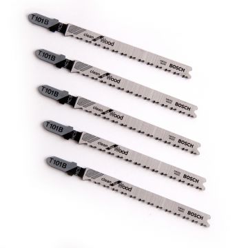 Bosch T101B HCS Clean for Wood Jigsaw Blades 5PC Pack