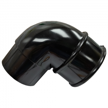 Half Round Downpipe Bend 92.5D Black 68mm