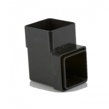 Square Downpipe Bend 92.5D 65mm Black