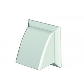 Domus EasiPipe 4902 Cowled Wall Outlet with Damper White