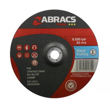 ABRACS Proflex DPC Metal Cutting Disc 230mm x 3mm x 22mm