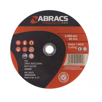ABRACS Proflex Extra Thin Cutting Disc 230mm x 1.8mm x 22mm INOX