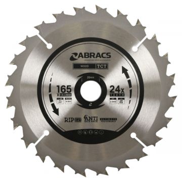 ABRACS Wood TCT Blade 165mm x 20mm x 24T (Cordless)