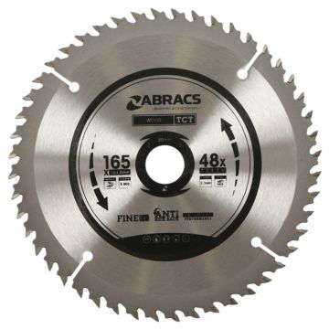 ABRACS Wood TCT Blade 165mm x 20mm x 48T (Cordless)