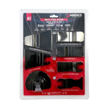 Abracs 8 Piece Wood & Metal Multi-Tool Blade Set