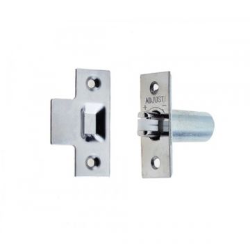 Jedo Adjustable Rollerbolt Catches with Nylon Roller 36mm Polished Chrome