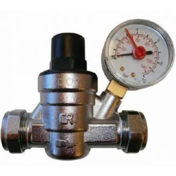BWS Pressure Reducing Valve c/w Gauge 15mm