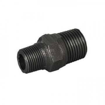 Black Iron 1" x 1/2" Reducing Hex Nipple