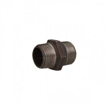 Black Iron 3/8" Hex Nipple
