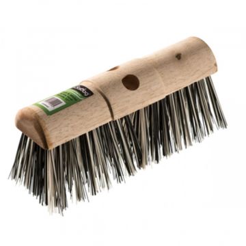 Black & White Nylon Yard Broom Head 13"