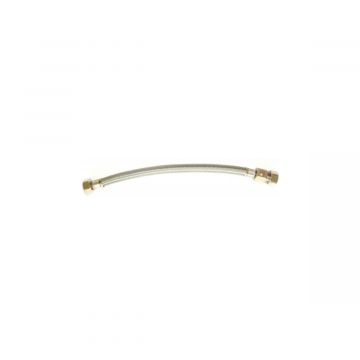 Braided Flexible Tap Connector 15mm x 1/2" x 300mm c/w Isolating Valve