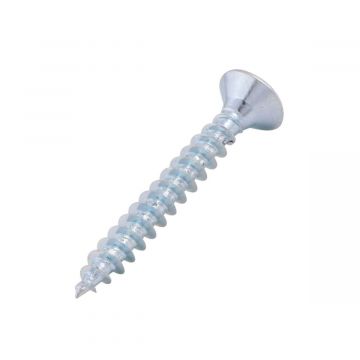 Silver Countersunk Wood Screws 4mm x 25mm (Box of 200)