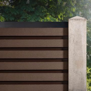 Composite Prime Walnut HD Fence Board 1.83m