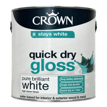Crown Retail Quick Dry Gloss Brilliant White 2.5L