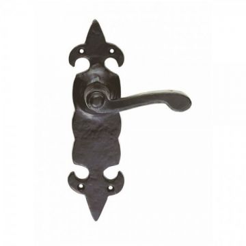 Fleur De Lys LF5505 Black Antique Latch Door Handles