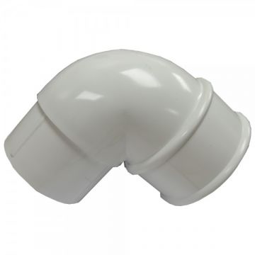 Half Round Downpipe Bend 92.5D White 68mm