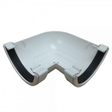 Half Round Gutter Angle 90D White 112mm