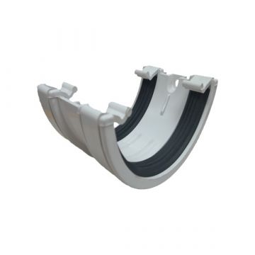 Half Round Gutter Union White 112mm