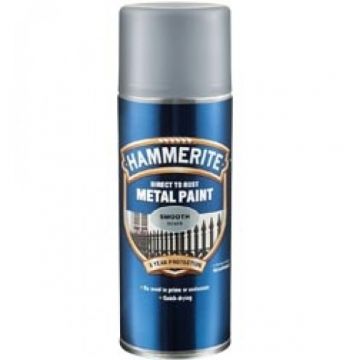 Hammerite Metal Paint Aerosol Smooth Silver 400ml