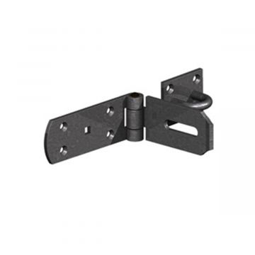 200mm Hasp & Staple Heavy Duty - Black 